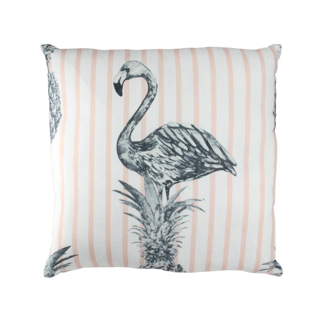 Purchase The 17 Peach Stripe Flamingo Pineapple Throw Pillow At Michaels